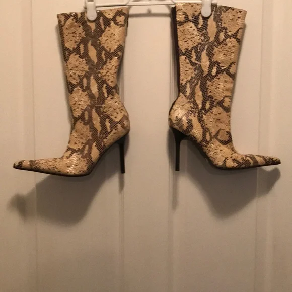 Aldo snake print boots discount